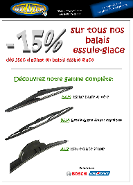 15% de remise sur tous nos BALAIS ESSUIE-GLACE dès 360€ d'acaht